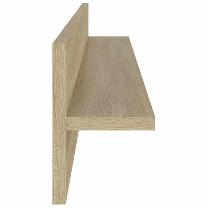 Mensole a Muro 2pz Rovere Sonoma 80x11,5x18cm Legno Multistrato
