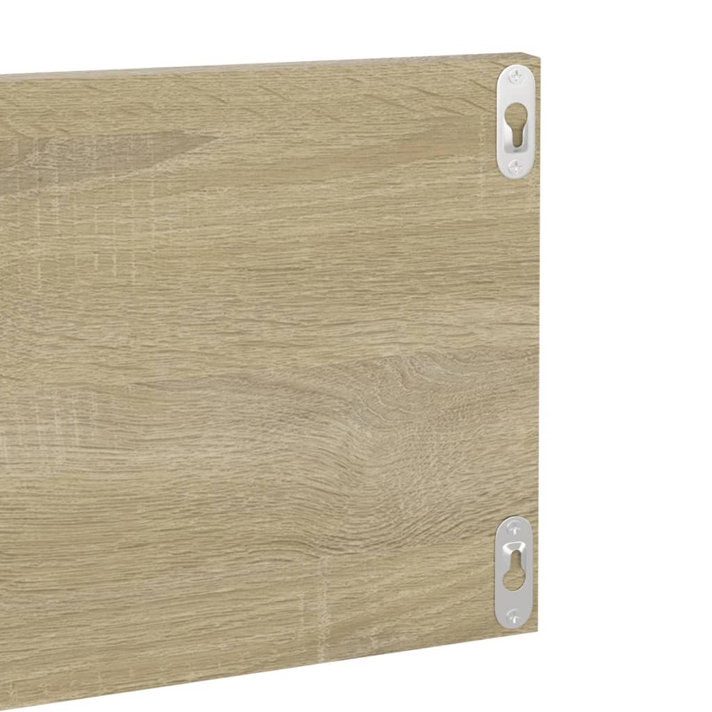 Mensole a Muro 2pz Rovere Sonoma 80x11,5x18cm Legno Multistrato | homemem39
