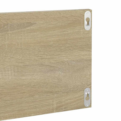 Mensole a Muro 2pz Rovere Sonoma 80x11,5x18cm Legno Multistrato