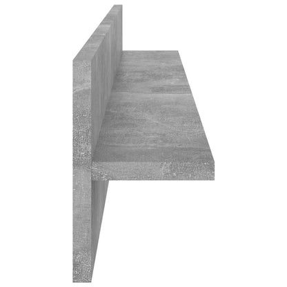 Mensole Muro 2pz Grigio Cemento 80x11,5x18cm Legno Multistrato