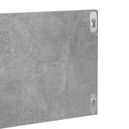 Mensole Muro 2pz Grigio Cemento 80x11,5x18cm Legno Multistrato
