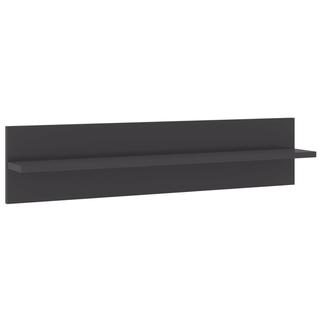 Mensole Parete 4pz Grigio Lucido 80x11,5x18cm Legno Multistrato | homemem39