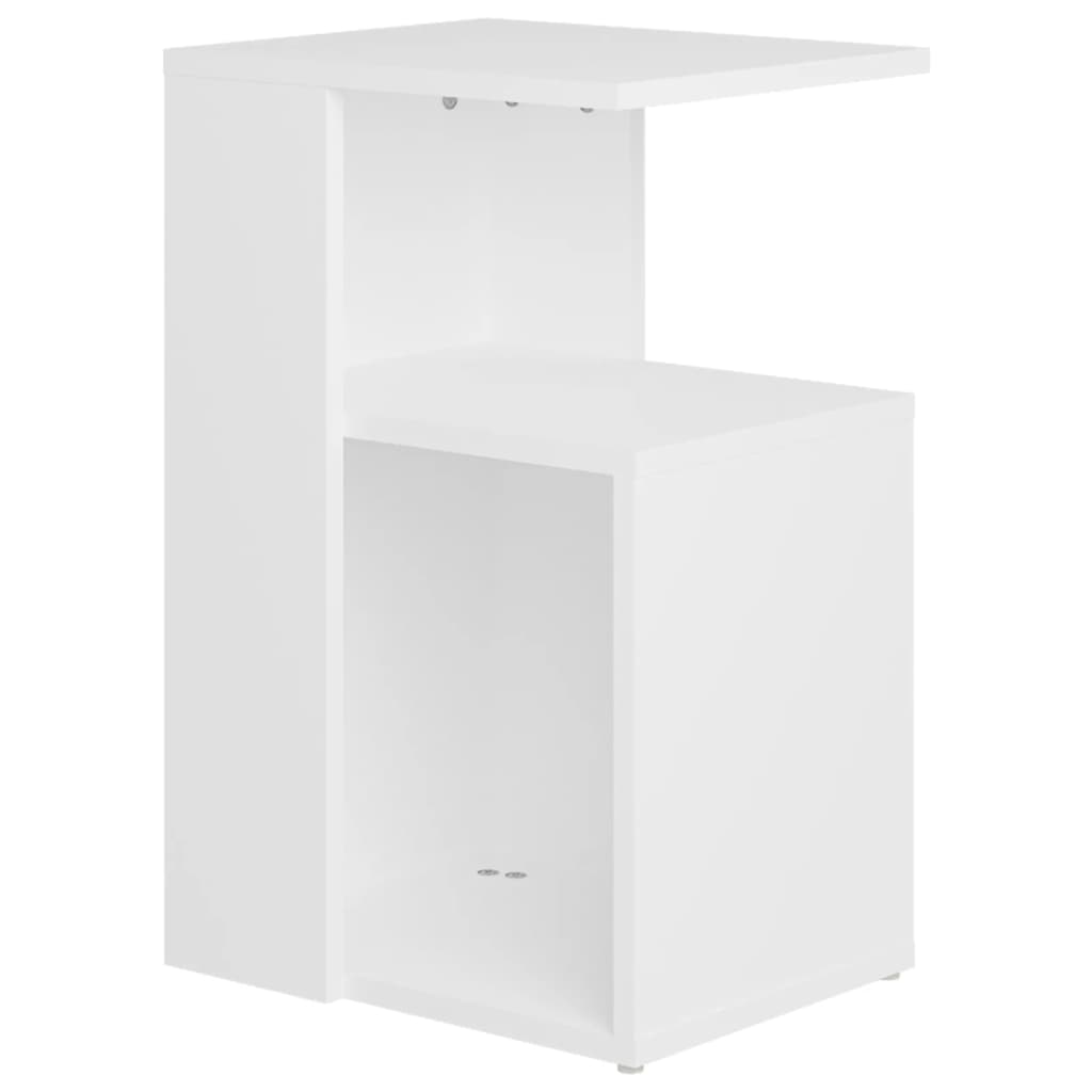 Tavolino da Salotto Bianco 36x30x56 cm in Legno Multistrato - homemem39