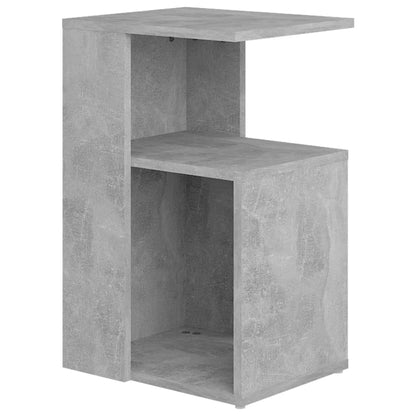 Tavolino Grigio Cemento 36x30x56 cm in Legno Multistrato - homemem39