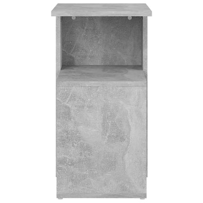 Tavolino Grigio Cemento 36x30x56 cm in Legno Multistrato - homemem39