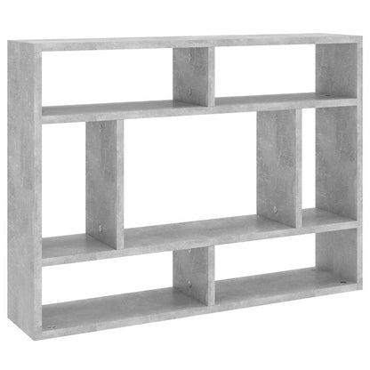 Scaffale a Parete Grigio Cemento 75x16x55 cm Legno Multistrato