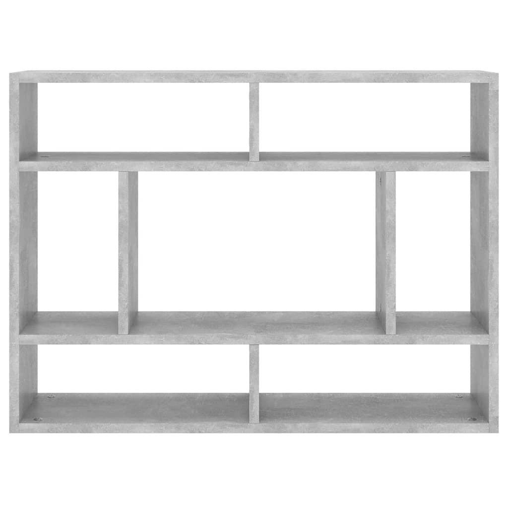 Scaffale a Parete Grigio Cemento 75x16x55 cm Legno Multistrato