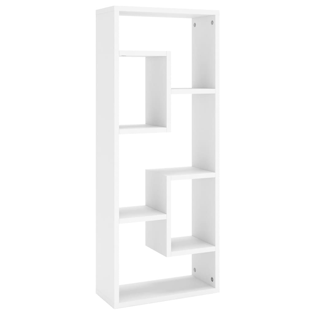 Scaffale a Parete Bianco 36x16x90 cm in Legno Multistrato | homemem39