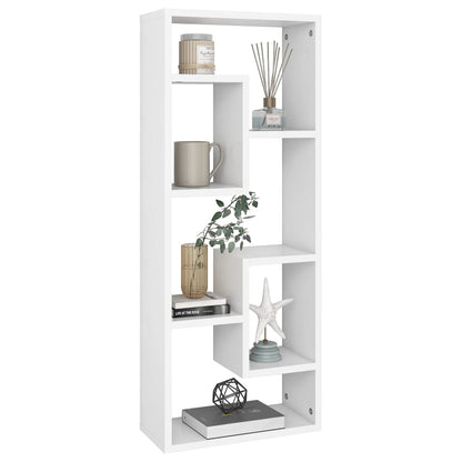 Scaffale a Parete Bianco 36x16x90 cm in Legno Multistrato | homemem39