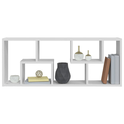 Scaffale a Parete Bianco 36x16x90 cm in Legno Multistrato | homemem39