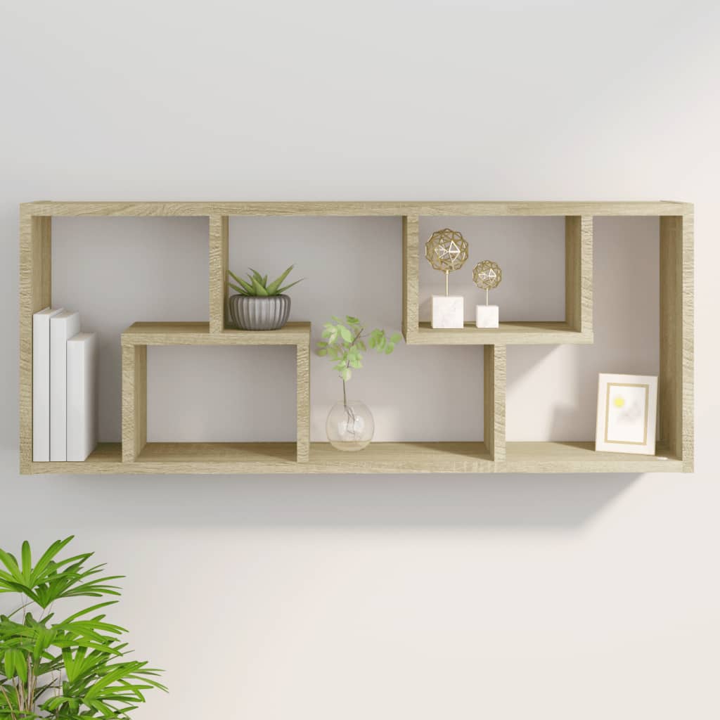 Scaffale a Parete Rovere Sonoma 36x16x90 cm Legno Multistrato | homemem39