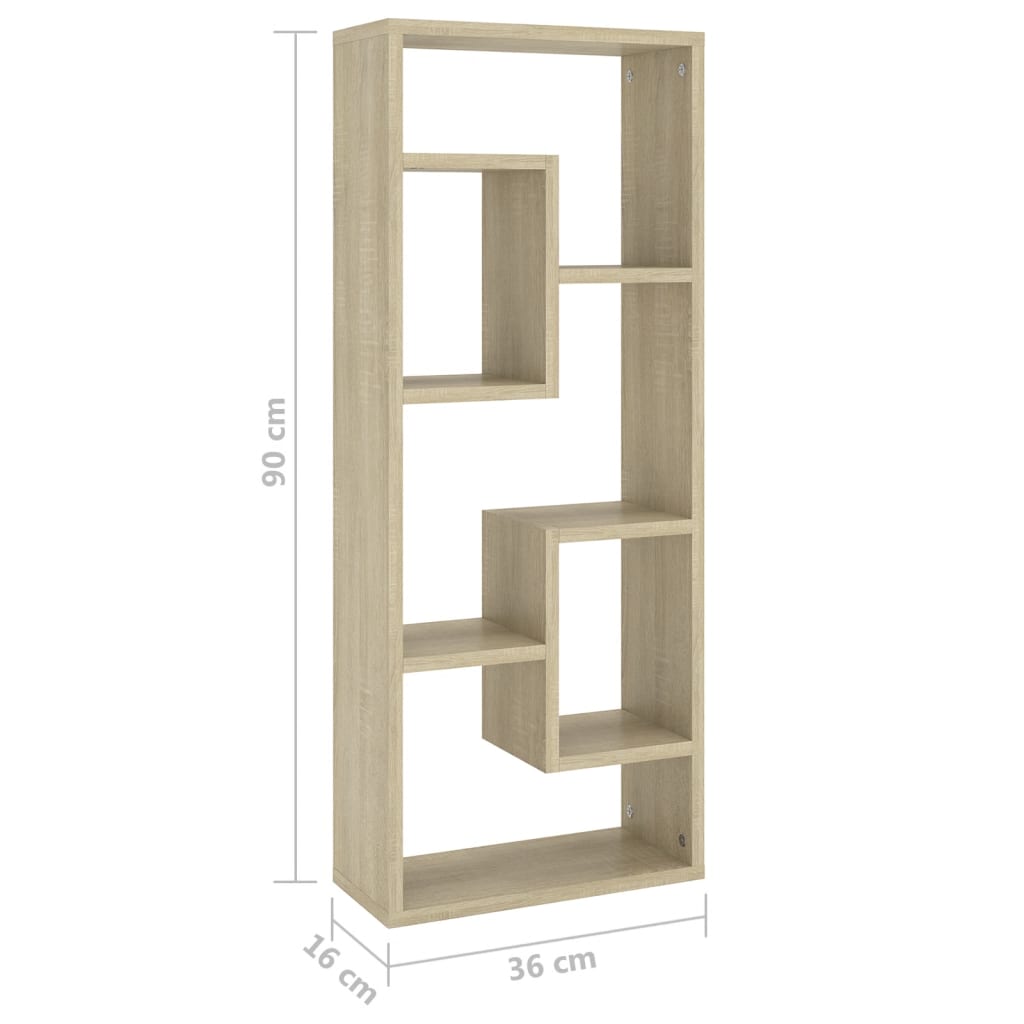Scaffale a Parete Rovere Sonoma 36x16x90 cm Legno Multistrato | homemem39
