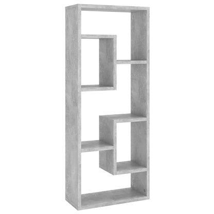 Scaffale a Parete Grigio Cemento 36x16x90 cm Legno Multistrato | homemem39