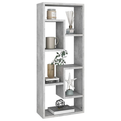 Scaffale a Parete Grigio Cemento 36x16x90 cm Legno Multistrato | homemem39