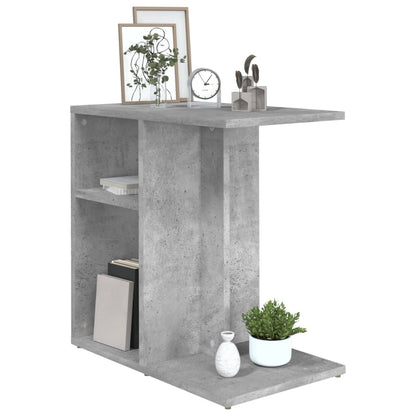 Tavolino Grigio Cemento 50x30x50 cm in Legno Multistrato - homemem39