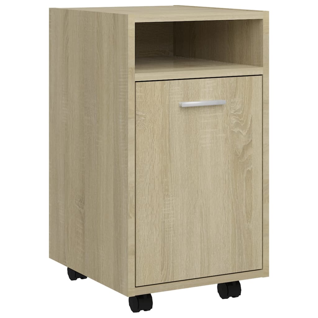 Credenza con Ruote Rovere Sonoma 33x38x60 cm Legno Multistrato - homemem39