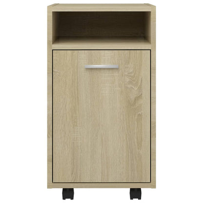Credenza con Ruote Rovere Sonoma 33x38x60 cm Legno Multistrato