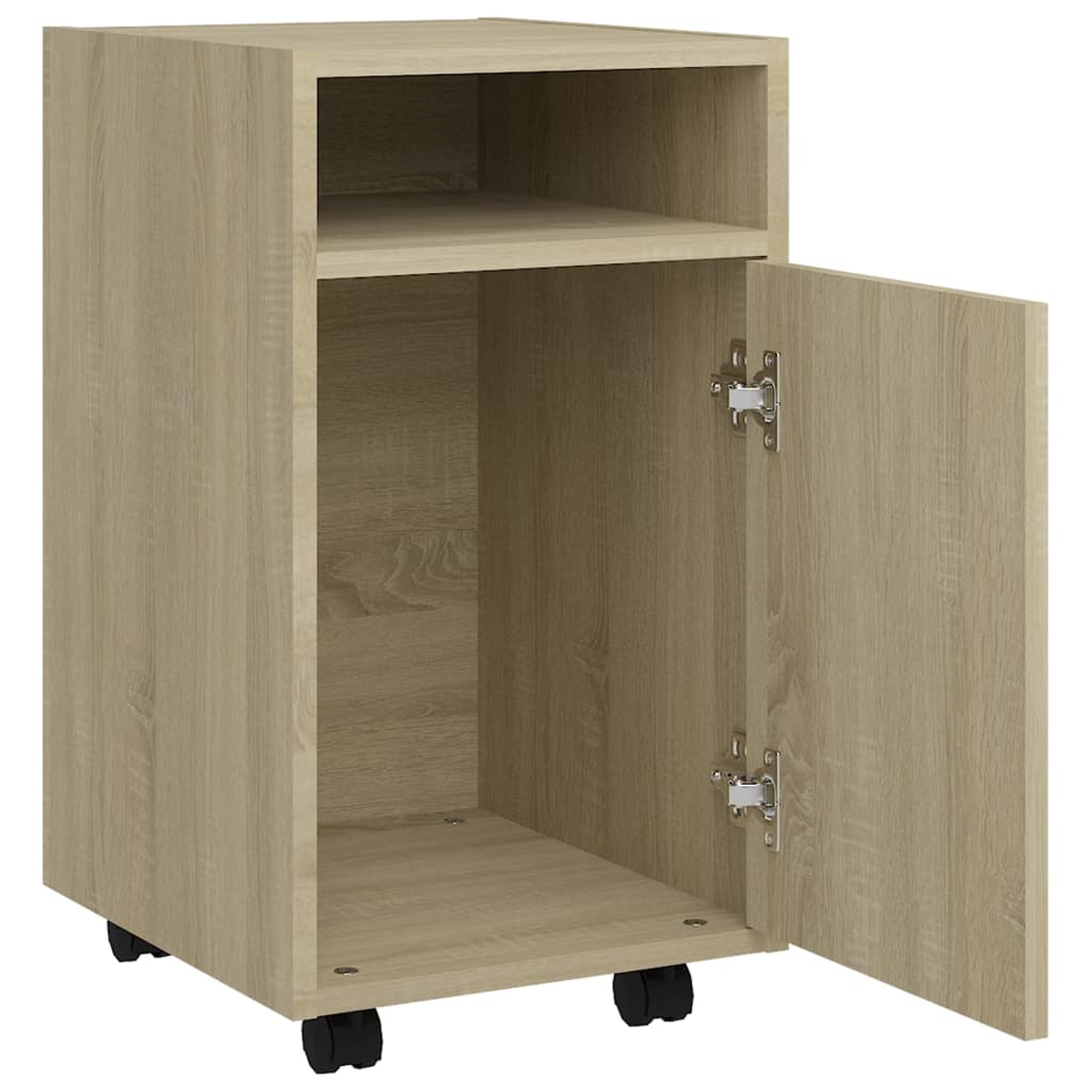 Credenza con Ruote Rovere Sonoma 33x38x60 cm Legno Multistrato - homemem39
