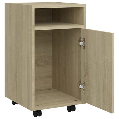 Credenza con Ruote Rovere Sonoma 33x38x60 cm Legno Multistrato - homemem39
