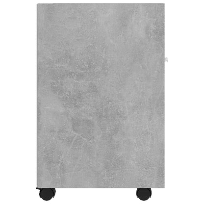 Credenza con Ruote Grigio Cemento 33x38x60 cm Legno Multistrato - homemem39