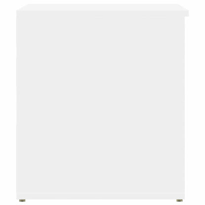 Cassapanca Bianca 84x42x46 cm in Legno Ingegnerizzato