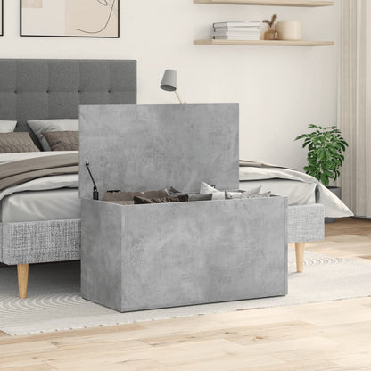 Cassapanca Grigio Cemento 84x42x46 cm in Legno Ingegnerizzato