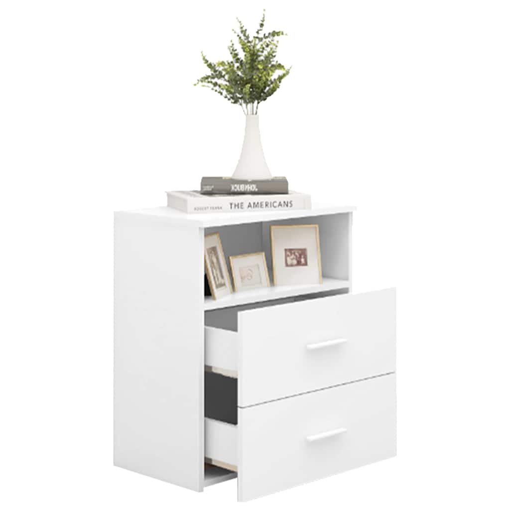 Comodino Bianco 50x32x60 cm | homemem39