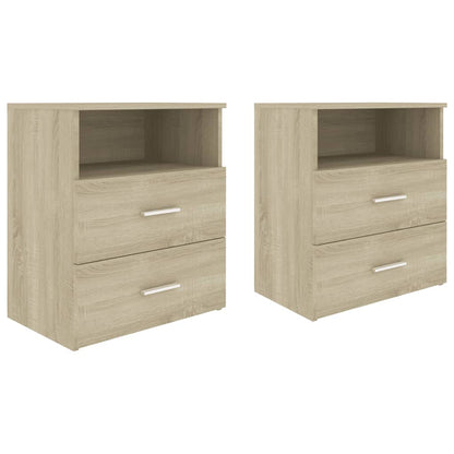 Comodini 2pz Rovere Sonoma 50x32x60 cm - homemem39