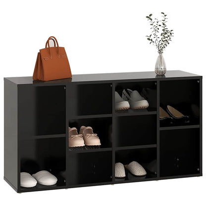 Scarpiera con Panchina Nera 103x30x55 cm Legno Multistrato