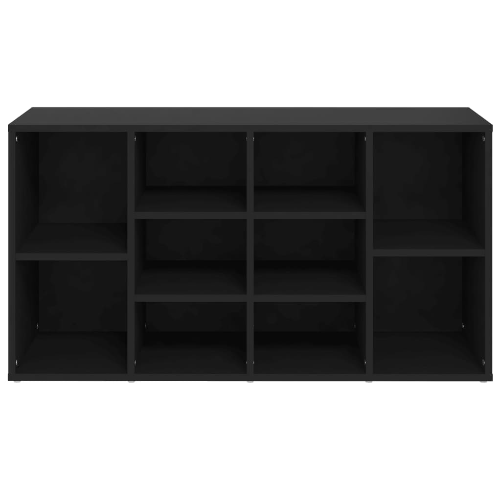 Scarpiera con Panchina Nera 103x30x55 cm Legno Multistrato - homemem39