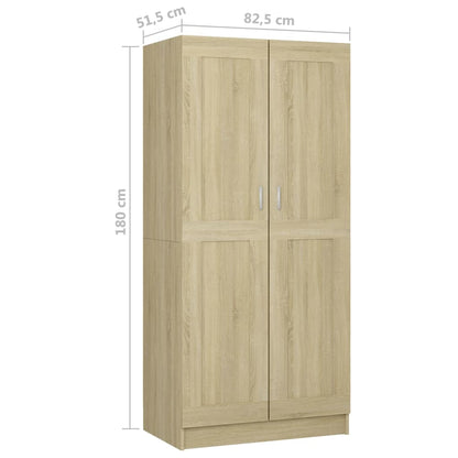 Armadio Rovere Sonoma 82,5x51,5x180 cm in Legno Multistrato - homemem39