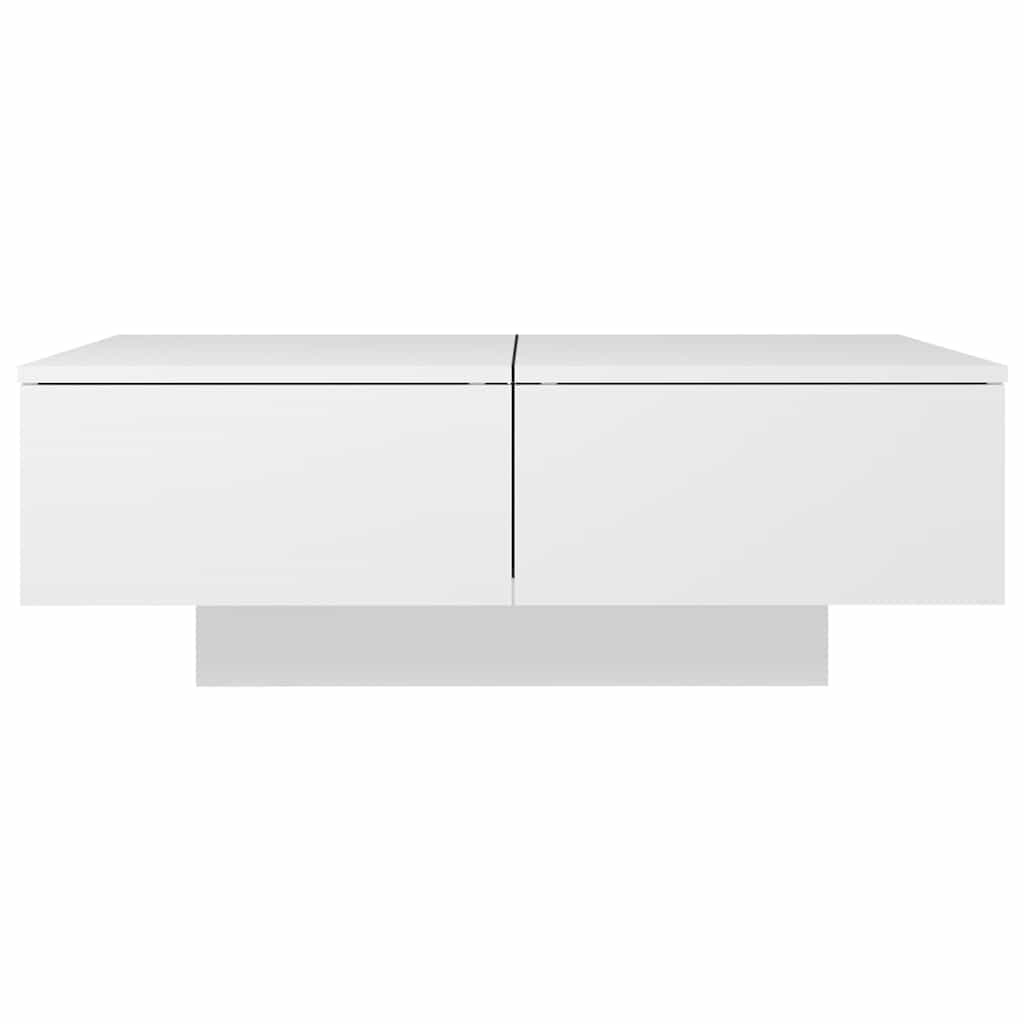 Tavolino da Salotto Bianco 90x60x31 cm in Legno Multistrato