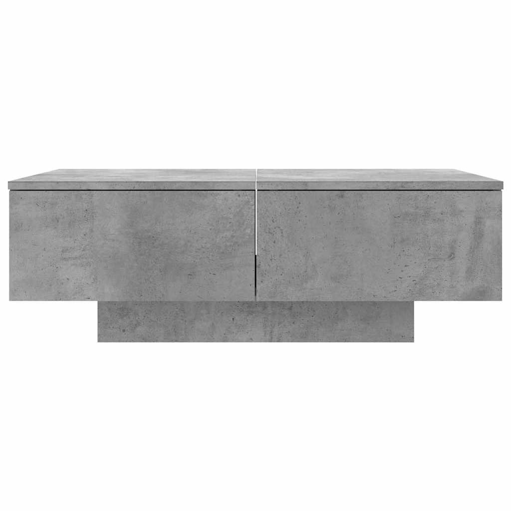 Tavolino da Salotto Grigio Cemento 90x60x31cm Legno Multistrato