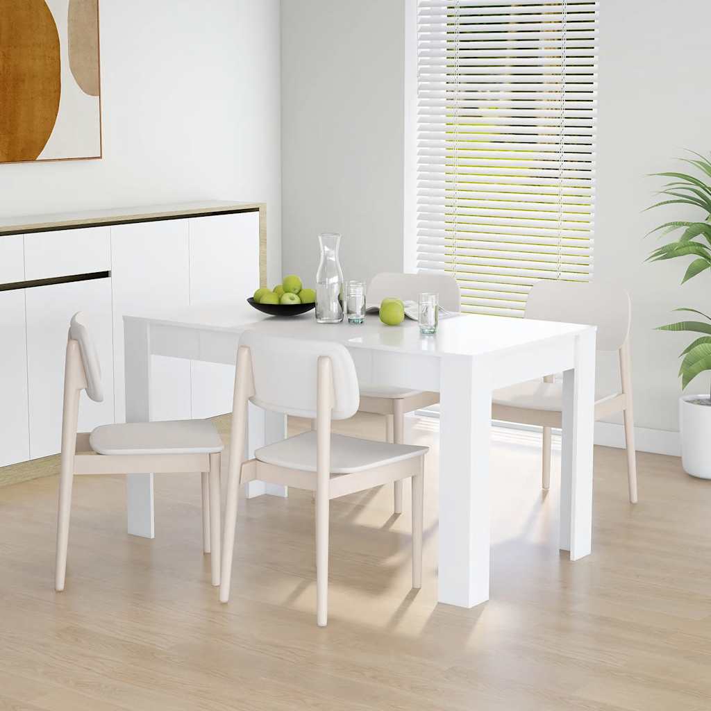 Tavolo da Pranzo Bianco 140x74,5x76 cm in Legno Multistrato | homemem39