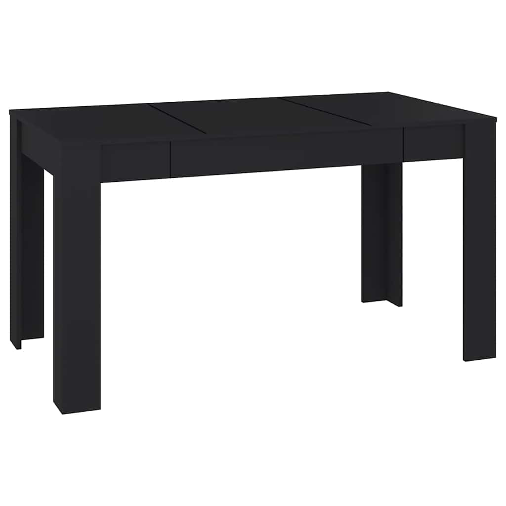 Tavolo da Pranzo Nero 140x74,5x76 cm in Legno Multistrato - homemem39