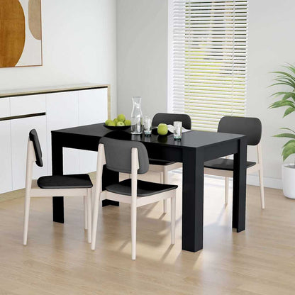 Tavolo da Pranzo Nero 140x74,5x76 cm in Legno Multistrato - homemem39