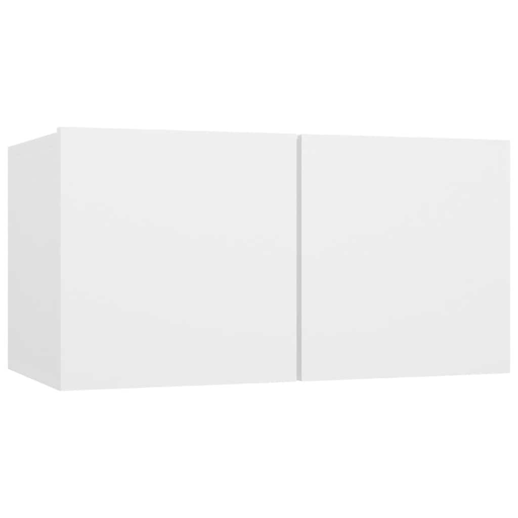 Mobili Porta TV Pensili 2pz Bianchi 60x30x30 cm