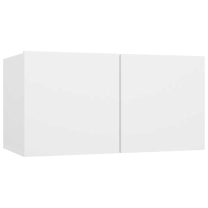 Mobili Porta TV Pensili 2pz Bianchi 60x30x30 cm