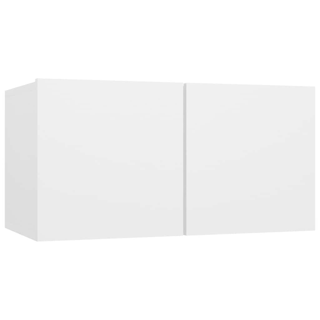 Mobili Porta TV Pensili 3pz Bianchi 60x30x30 cm
