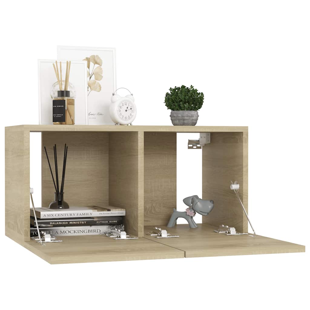 Mobile Porta TV Pensile Rovere Sonoma 60x30x30 cm | homemem39