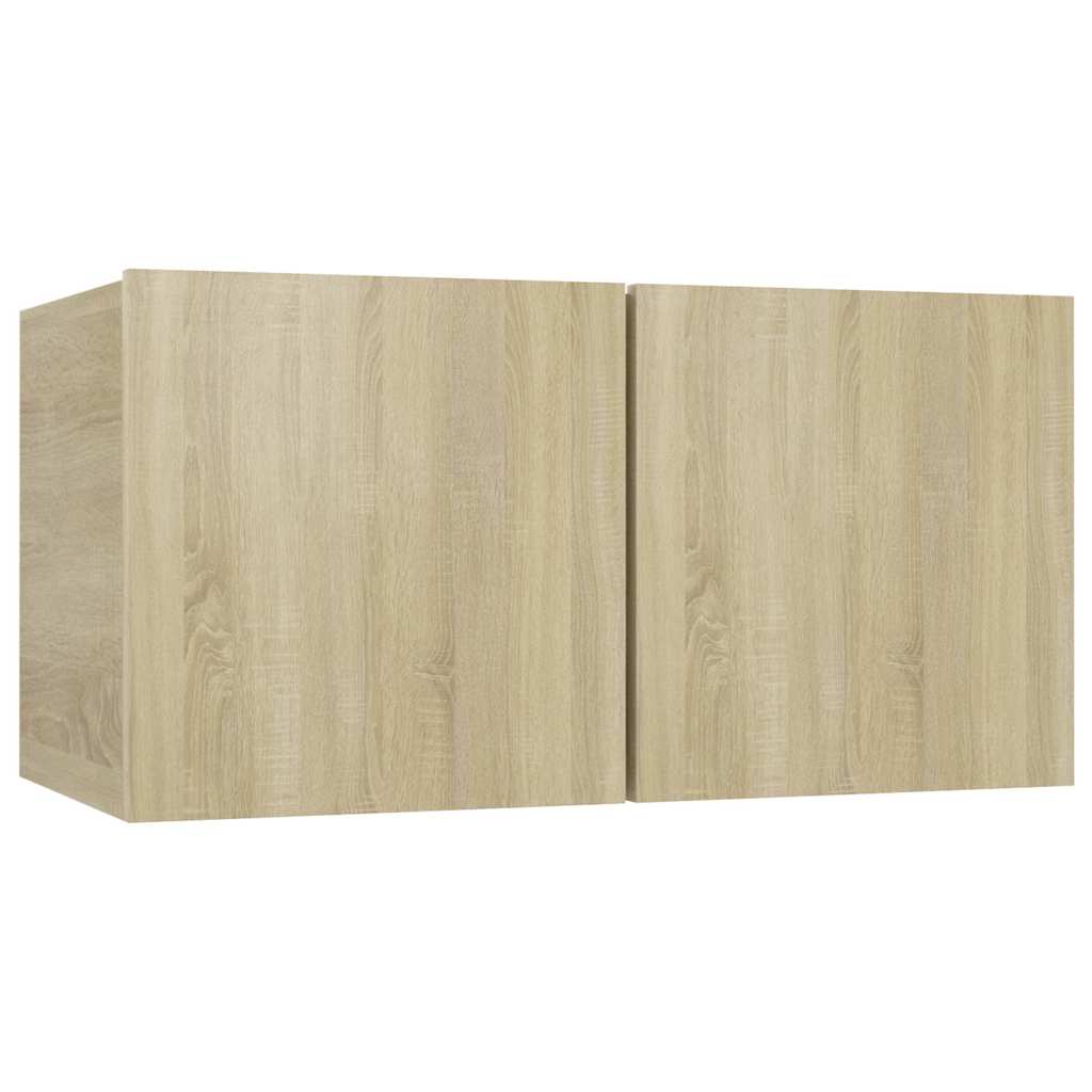 Mobili Porta TV Pensili 2pz Rovere Sonoma 60x30x30 cm