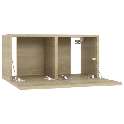 Mobili Porta TV Pensili 2pz Rovere Sonoma 60x30x30 cm - homemem39