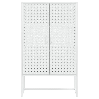 Credenza Alta Bianca 80x35x135 cm in Acciaio | homemem39