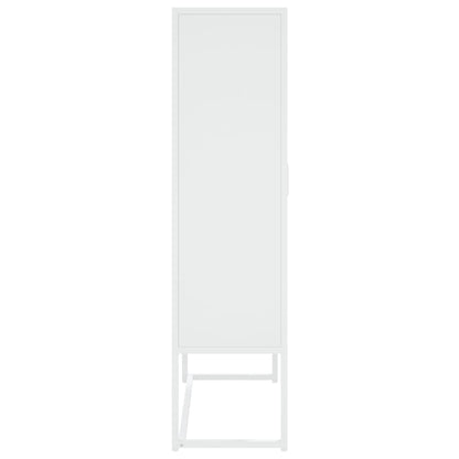 Credenza Alta Bianca 80x35x135 cm in Acciaio | homemem39