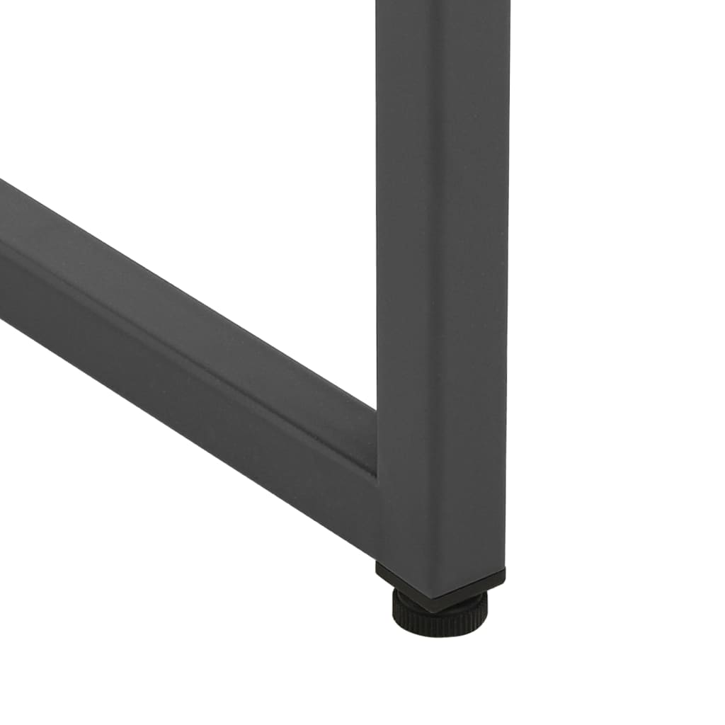 Credenza Alta Antracite 80x35x135 cm Acciaio e Vetro Temperato | homemem39
