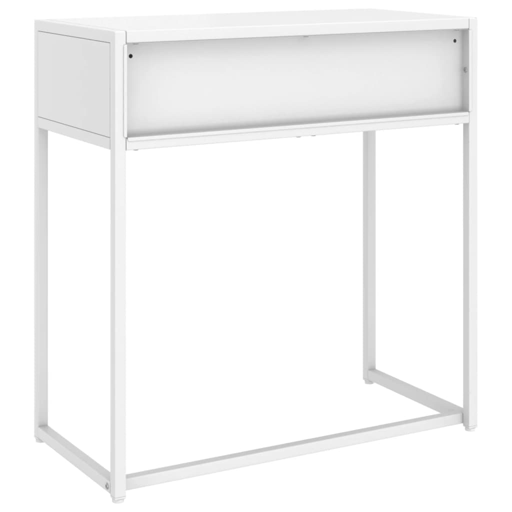Tavolo Consolle Bianco 72x35x75 cm in Acciaio | homemem39