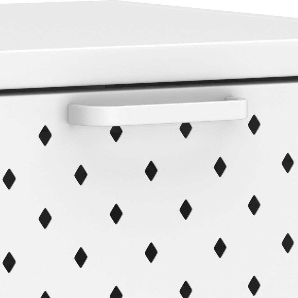 Tavolo Consolle Bianco 72x35x75 cm in Acciaio | homemem39