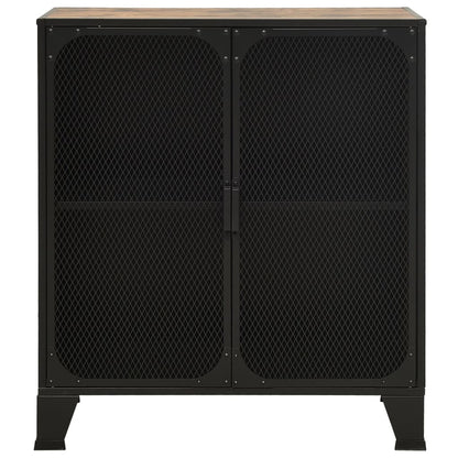 Armadietto Marrone Rustico 72x36x82 cm in Metallo e MDF | homemem39
