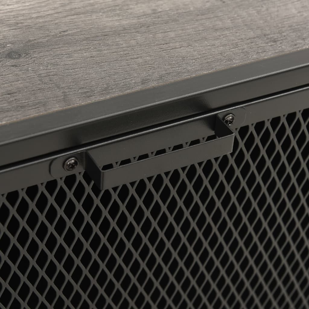 Armadietto Grigio 72x36x82 cm in Metallo e MDF - homemem39