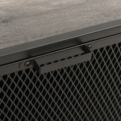 Armadietto Grigio 72x36x82 cm in Metallo e MDF - homemem39